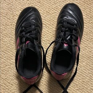 Black and Pink Adidas Soccer Cleats